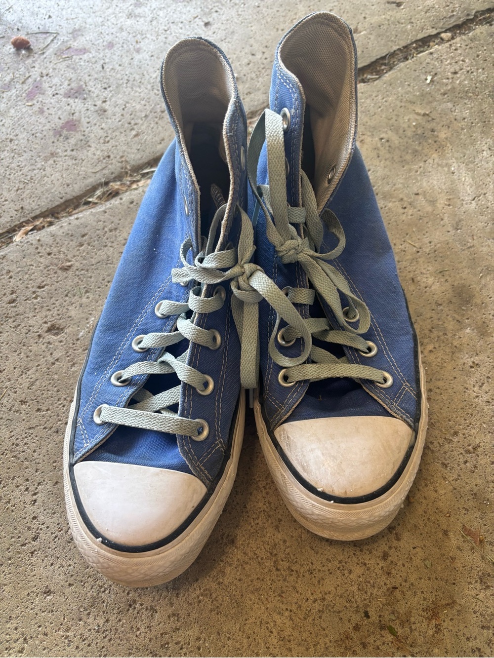 Blue High-Top platform Converse Sneakers